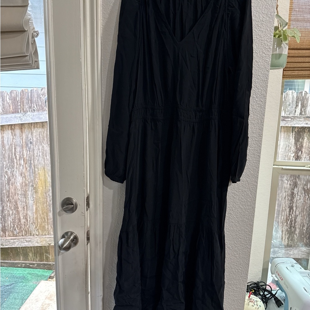 LOFT Black Long Sleeve Dress